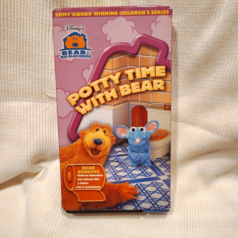 Disney Bear In The Big Blue House VHS Video Potty Time With Bear Y2K Muppets